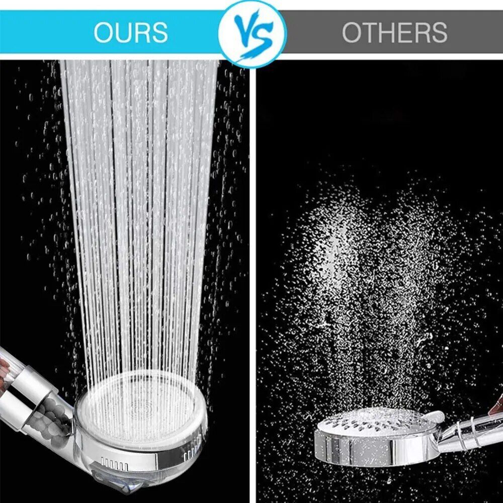 Shower Head 3 Mode High Pressure Saving Water Bath Shower Adjustable Shower Head