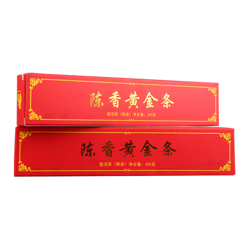 300g Puerh Ripe Tea Aged Golden Bar Spring Tea Ancient Tree Pu'er Tea Black Tea