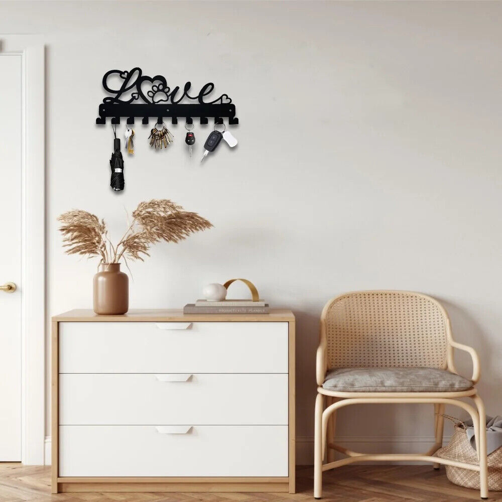 Love Design Wall Hook, Metal Art Wall Hook, Key Holder, Coat Hooks, Towel Hook
