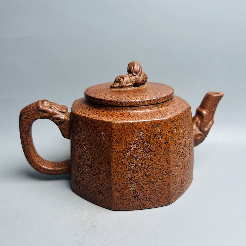 Chinese Yixing Purple Clay Teapot Tea Set Pot Zisha Ceramic Cute Decor Figurine
