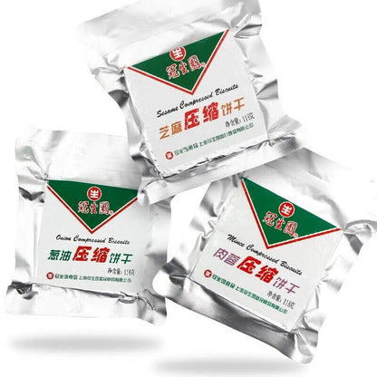 Compressed Crackers Outdoor Chinese Snacks 118g*5 bags Mixed Flavor Raw Sauce