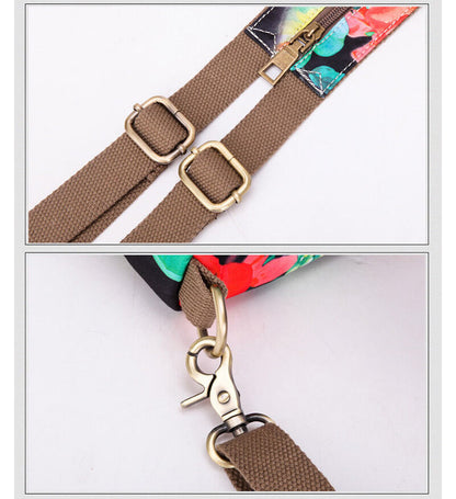 Convertible Floral Nylon Small Backpack Rucksack Sling Bag Chest Pack Purse