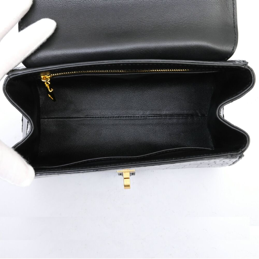 Black Alligator Crocodile Belly Skin Handbag, New Desinger Women's Shouler Bag