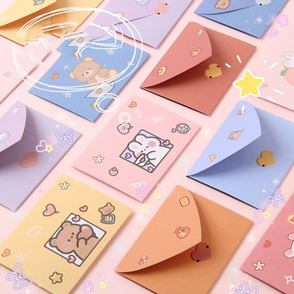Greetings Card 50Pcs Cartoon Ins Student DIY Tanabata Teachers Day Wish Postcard