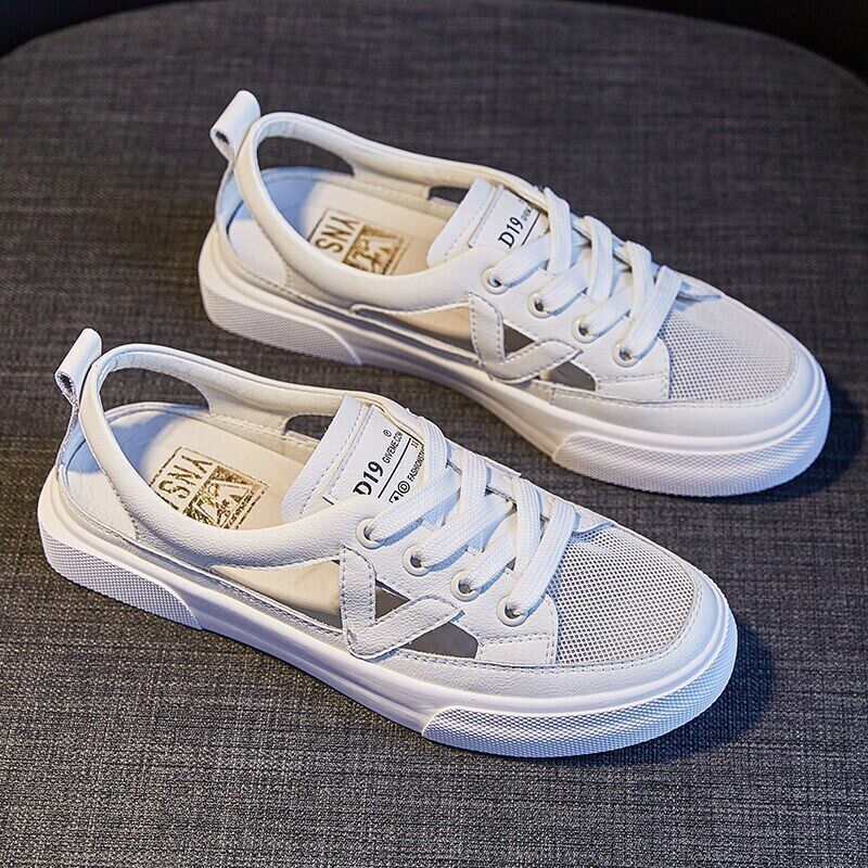 Leather Bag Head Sports Sandals Women's Outer Wear Summer White Shoes Woman