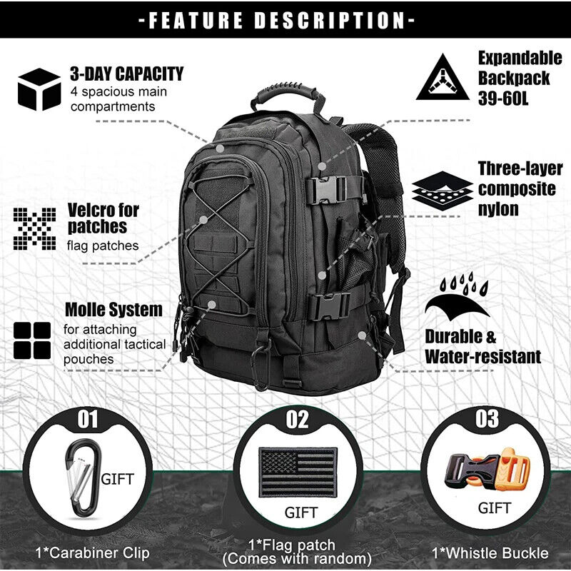 Tactical Backpack Men Women Outdoor Hiking Backpacks Travel Backpack Backpacks