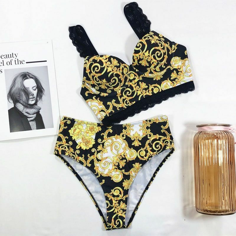 Women Swimsuit Push Up Bikini Set High Waist Swimwear Swimming Suit Bathing Suit