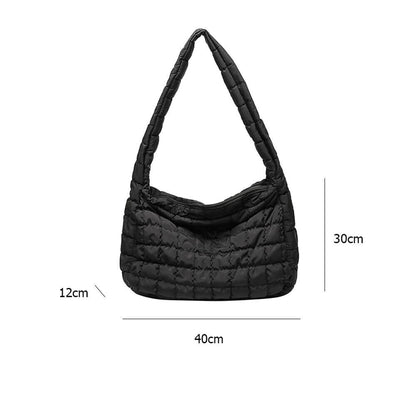 Pattern Shoulder Bag Cotton Handbag Women Tote Bags Padded Ladies Bag