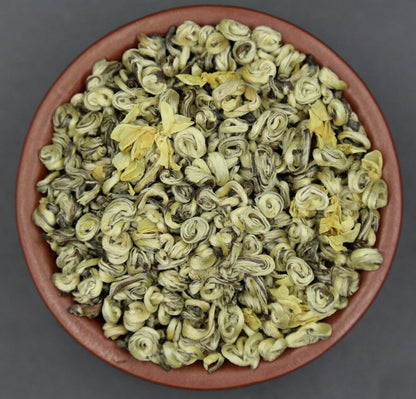 flavored aroma JASMINE Jade snail GREEN TEA,China JASMIN Grüner Tee BI LUO CHUN