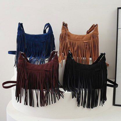 PU Leather Tassel Bags Bag Women Shoulder Crossbody Bag Bags Women's Handbags
