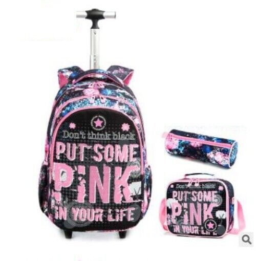 Kids Bag Wheels School Backpack Children School Backpack Girls Travel Bags