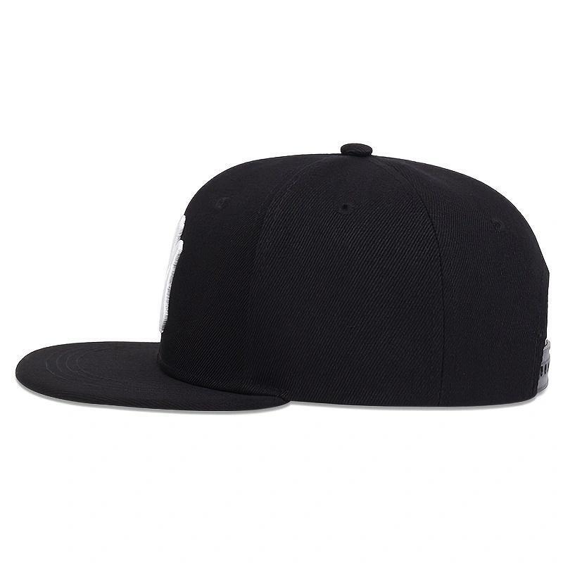 Men Snapback Hat Trucker Style Flat Brim Baseball Cap Solid Plain Hats Ny La