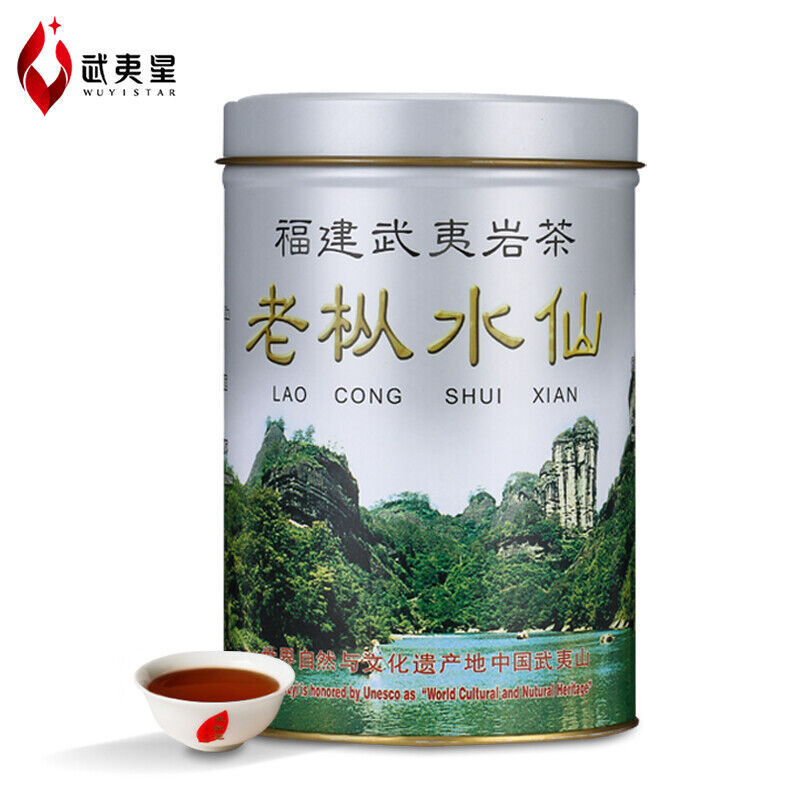 Wuyi Star Fujian Lao Cong Shui Xian Oolong Tea Shuixian WUYI YANCHA 125g Tin