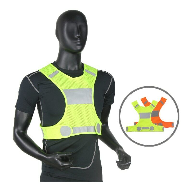 New High Visibility Reflective Short Safety Vest, Night Running Reflective