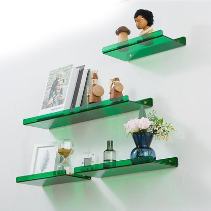 Wall Shelf Acrylic Colored Hanging Free Punching Kitchen Storage Rack 30 40 50cm
