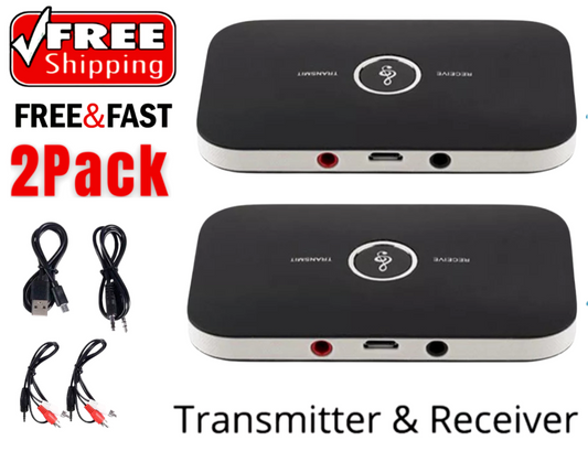 2 Transmisor y receptor Bluetooth kit de adaptador de audio estéreo inalámbrico