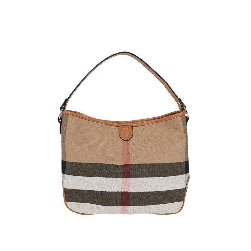 Canvas PU Women's Bags Plaid Totes Leather Handbags Canvas Women Shoulder Bags