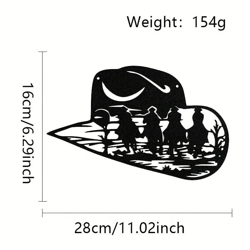 Cowboy Hat Metal Wall Art Perfect Decoration Farmhouse, Room Decor, Home Decor