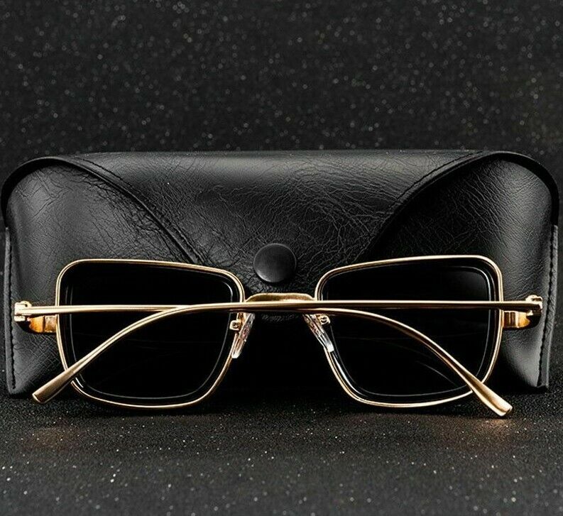Vintage Steampunk Sunglasses Men Retro Metal Square Eyewear Trendy Fashion Shade