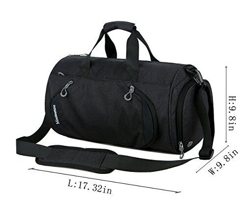Gym Sports Small Duffel Bag for Men and Women with Shoes X-Small, Black/Black