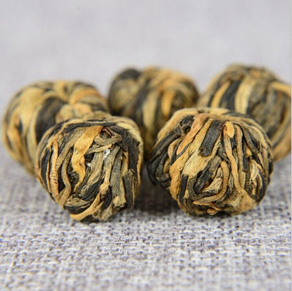 Hand-Made Black Gold Pearls,Feng Qing Premium,Yunnan Black Tea long zhu hong cha