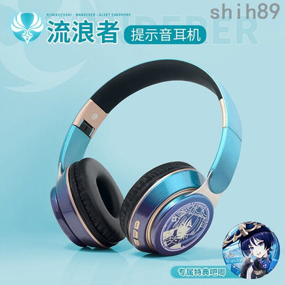 Genshin Impact Scaramouche Portable Bluetooth Headset Anime Wireless Headphones