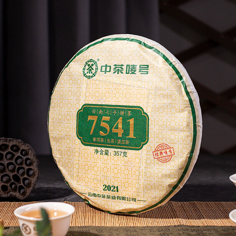 2021 China Tea COFCO ZhongCha Classic 7541 Puerh Pu Er Raw Cake Puer Tea 357g