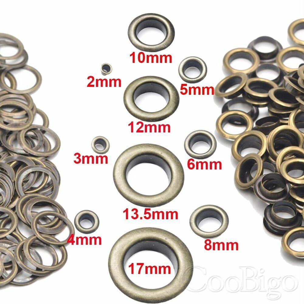 100Set Antique Brass Eyelets Grommets Camping Tent Awnings Canvas Canopy Outdoor
