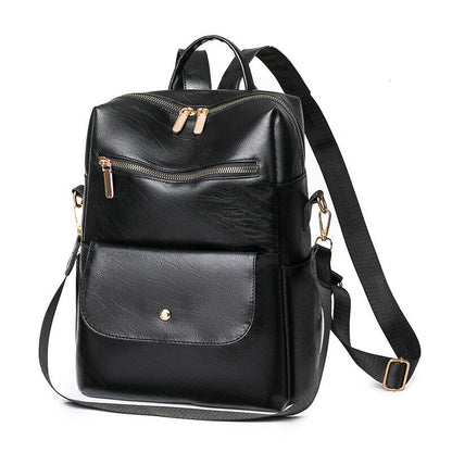 Fashion Womens PU Leather Rucksack Shoulder Bag Backpack Handbag Travel Bag