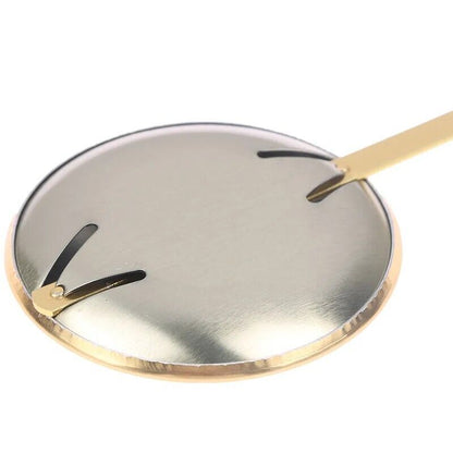 Wall Clock Pendulum Metal Bright Gold Swing Movement Quartz Accessories 60x150mm