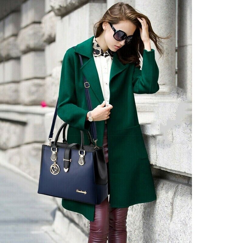 Women's Ladies PU Leather Handbag Shoulder Messenger Satchel Tote Crossbody Bags