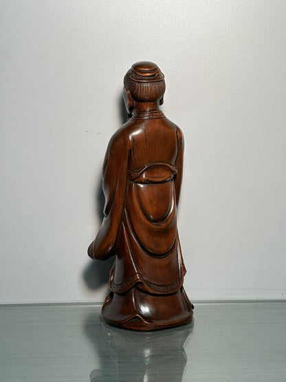 Collection Chinese Boxwood Carved Figure Statue Wood Sculptures Home Decor Art