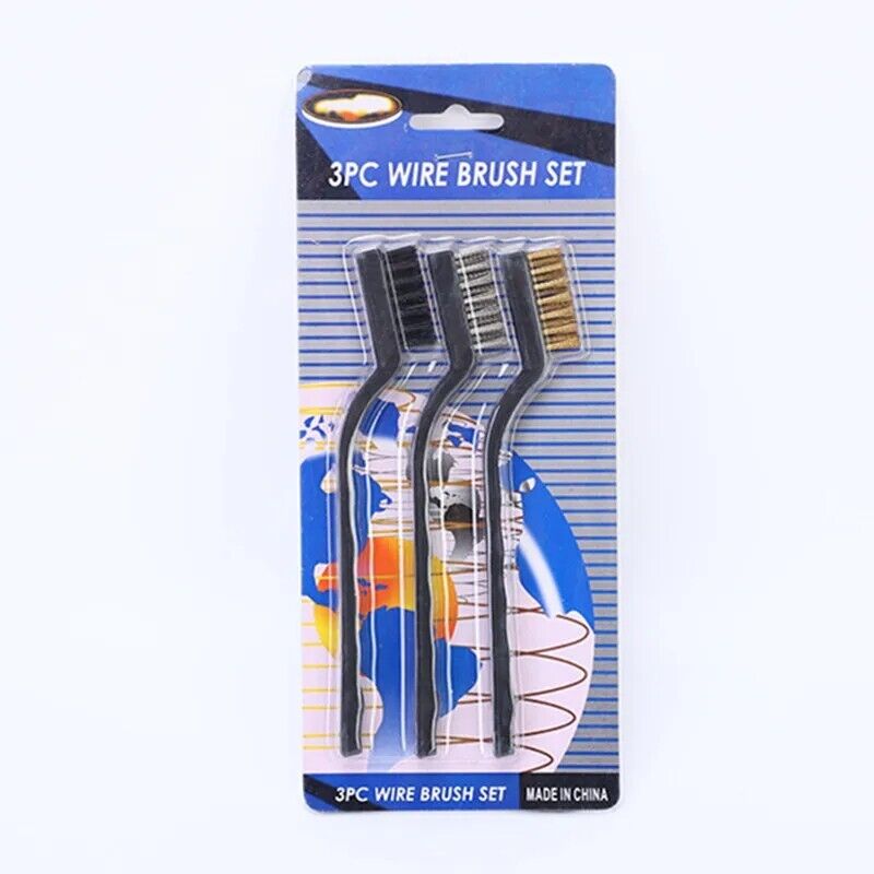 Aquarium Algae Cleaning Brush 3Pcs Steel Wire Nylon Fish Tank Accessory Cleaners