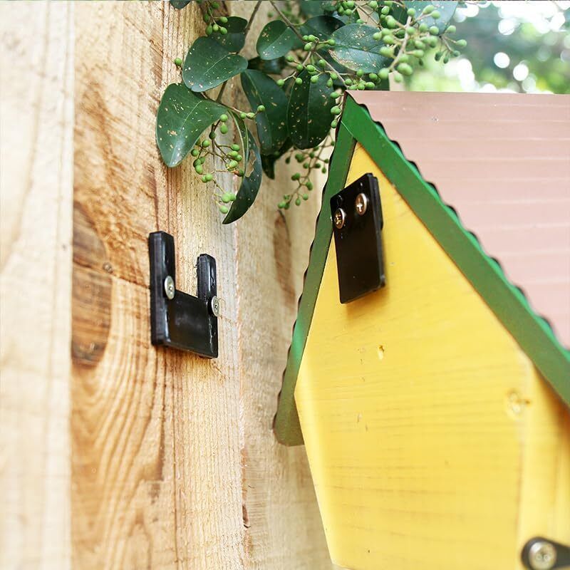 Wooden Bird House Hanging Wall Mounted Nest Box Metal Roofed Lifetime Lasting