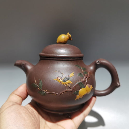 vintage chinese yixing purple clay teapot zisha ceremony teaware collection rare