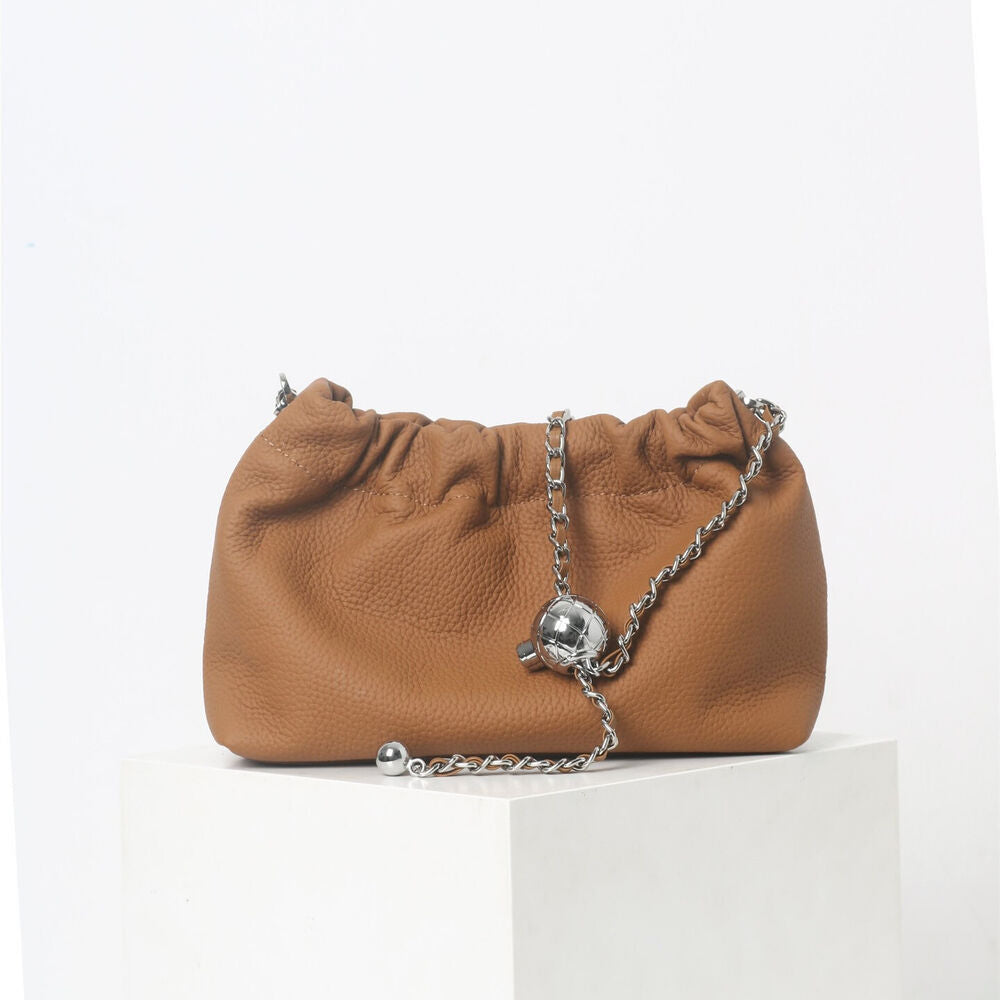 Small Mini Real Leather Clutch Purse Shoulder Bag Crossbody Adjustable Chain