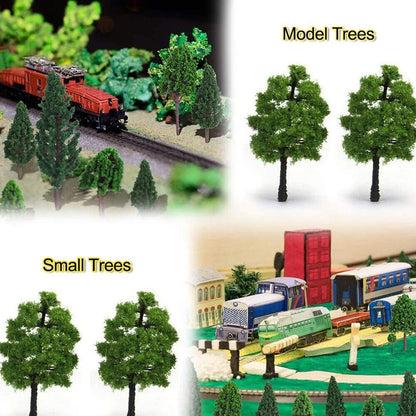 Miniature Tree Model 20Pcs Plastic Train Railroad Layout Scenery Landscape Decor