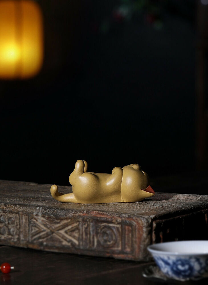 chinese yixing zisha tea pet cat decoration DuanClay Lazy CAT
