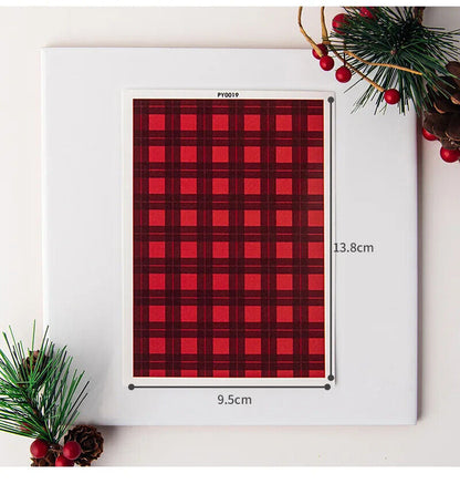 Clay Making Decal Ceramic Transfer Paper Christmas Striped Plaid DIY Jewelry Kit