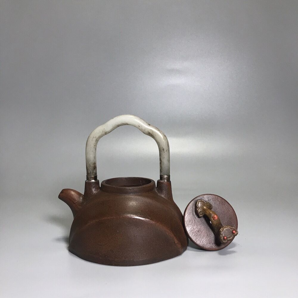 vintage chinese yixing purple clay teapot zisha ceremony carving Collectible art