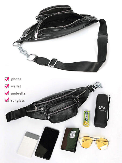 Women Crossbody Bag Soft Artificial Leather Shoulder Bag Messenger Bag Pack
