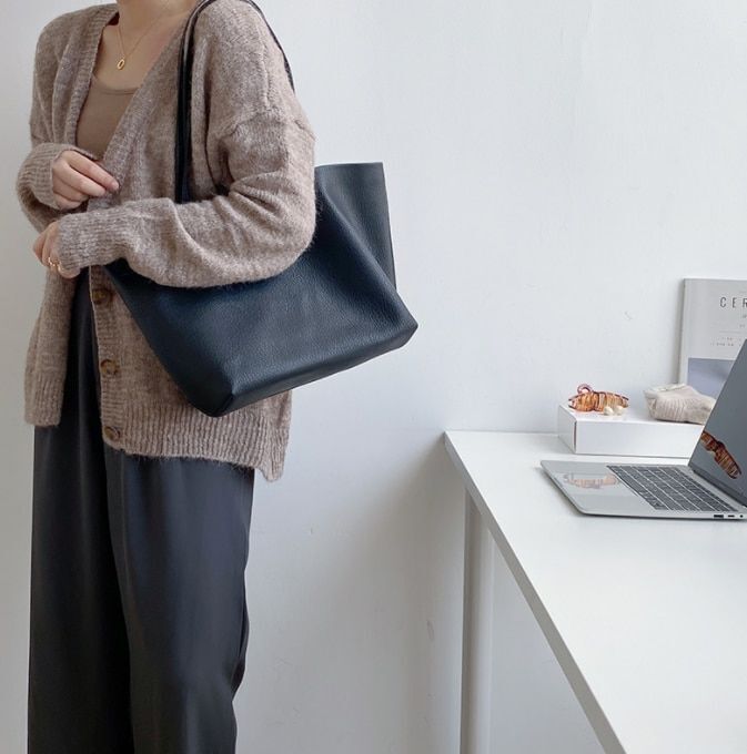 Handbag Big Bag Shoulder Purse Fashion Trend Large Tote Pouch Hasp 30*15.5*30 CM