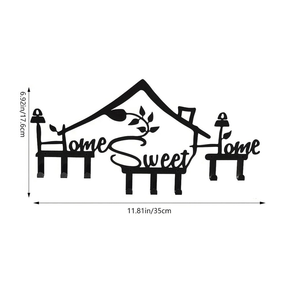 1pc Multi-Purpose SWEET HOME Hooks - Organizing Keys, Clothes, Towels Use