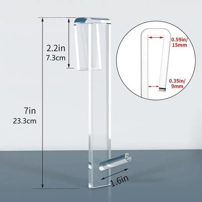 Over Door Hook Acrylic Bathroom Shower Towel Rack Punch-Free Bathrobe Hanger 7in