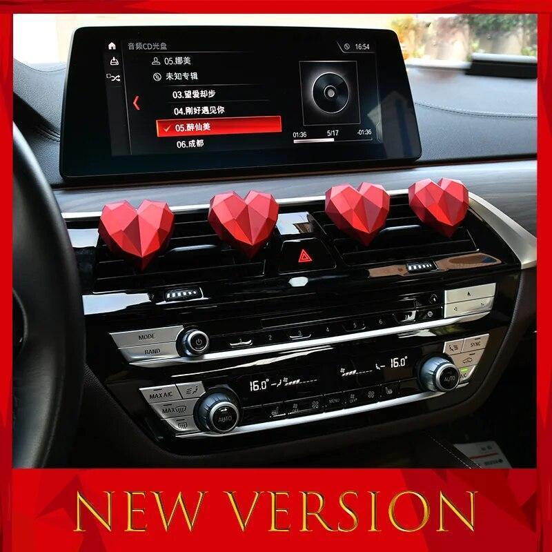 Car Air Freshener Heart Shape Fragrance Auto Air Vent Clip Perfume Diffuser 1pc