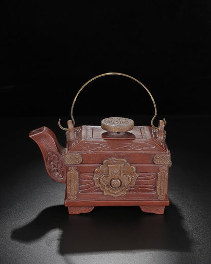 Chinese Yixing Zisha Clay Handmade Exquisite Teapot（百宝箱 底款：大明万历三十八年造）