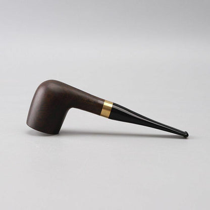 Handmade Ebony Wood Black Smoking Pipes 8mm Filter Tobacco Wooden Straight Pipe
