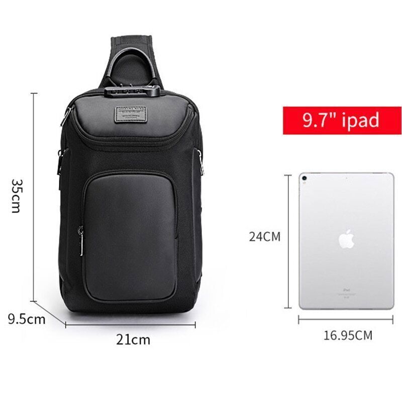 Men's Oxford Crossbody Shoulder Bags Pack Chest Bag Man Bag Travel