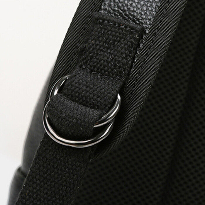 Top Cow Leather Black Men's bag, Soft Leather Large Capacity Backpack Travel Bag