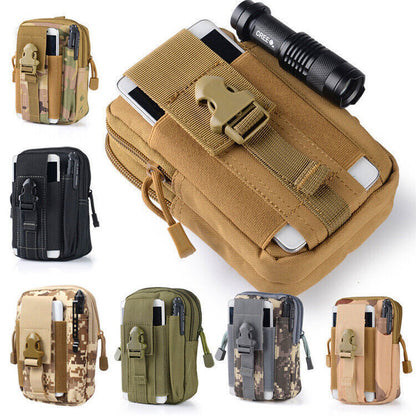 Men Tactical Pouch Belt Waist Pack Bag Pack Running Pouch Travel Camping Bag